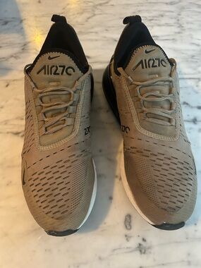 Nike Air Max 270 Men’s Tan and Black Athletic Sneakers